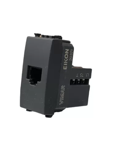 Vimar 20321 RJ12 6/6 Toma Gris